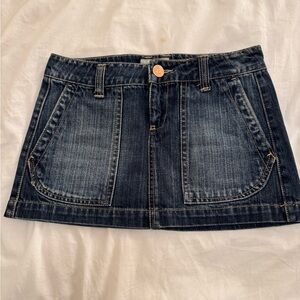 Aeropostale Dark Blue Denim Mini Skirt